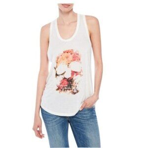 Haute Hippie Rosy Skull Racerback Tank Top